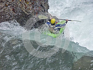 Extremsport kayaking in the Riss valley