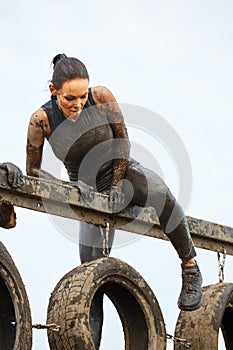 Extrim survival race concept.