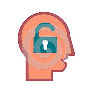 Extrovert mindset, human temperament flat vector icon