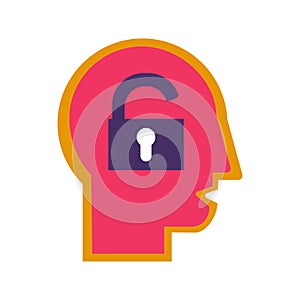 Extrovert mindset, human temperament flat vector icon