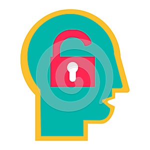 Extrovert mindset, human temperament flat vector icon