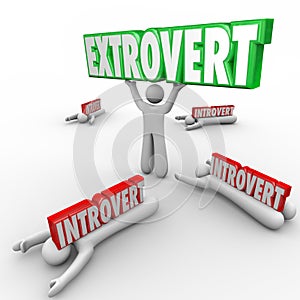 Extrovert Vs Introvert People Uninhibited Outgoing Character