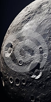 Extruded Design: A Precise And Lifelike Close-up View Of The Moon