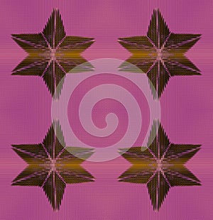 Extruded star on a pink background