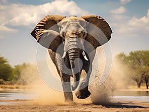 exuberance of a Bull elephant