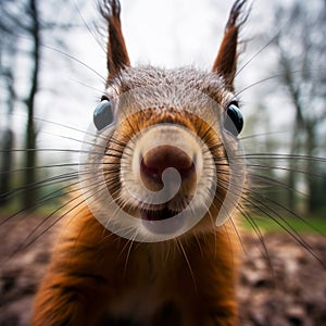 Exuberant Squirrel With Lively Facial Expressions - Candid Photojournalism