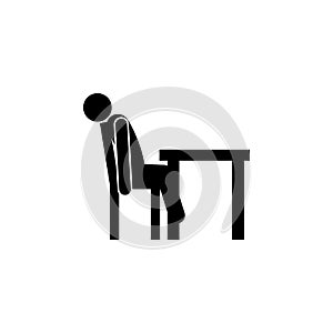 exxhausted, fainted icon. Element of man is sitting icon for mobile concept and web apps. Detailed exxhausted, fainted icon can be