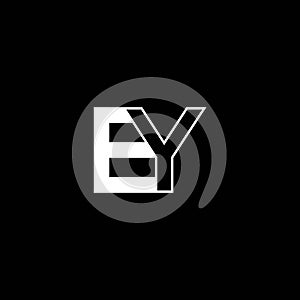 EY or YE abstract letter design with different colour and illustration.