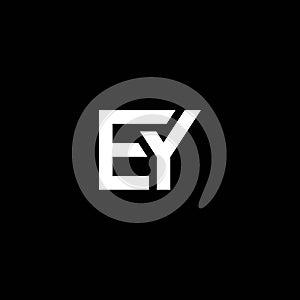 EY or YE abstract letter design with different colour and illustration.