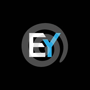 EY or YE abstract letter design with different colour and illustration.