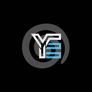 EY or YE abstract letter design with different colour and illustration.