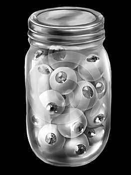 Eyballs in a jar