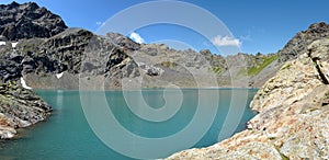 The Eychauda Lake in the Ecrins National Park