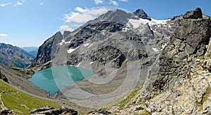 The Eychauda Lake in the Ecrins National Park