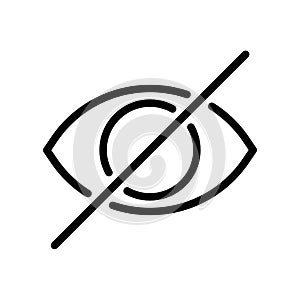 Hide eye line icon