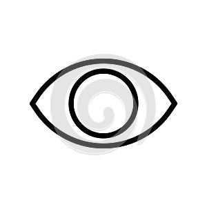 Eye focus line icon photo