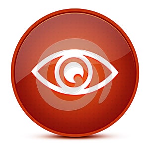 Eye aesthetic glossy brown round button abstract