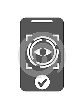 Eye authorization line icon