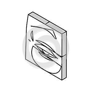 eye bag edema isometric icon vector illustration