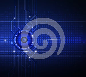 Eye ball. Blue abstract