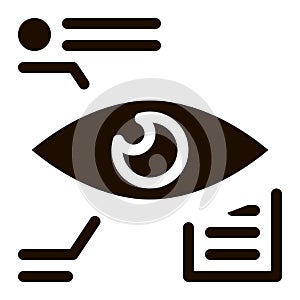Eye Biometric Data And Information glyph icon