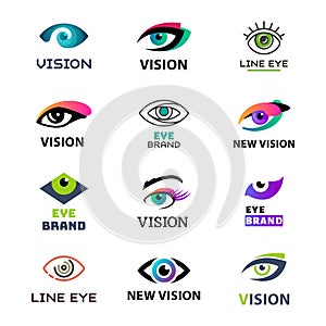 Eye blinker business vision daylight glimmer template logotype idea keeker light peeper company badge vector