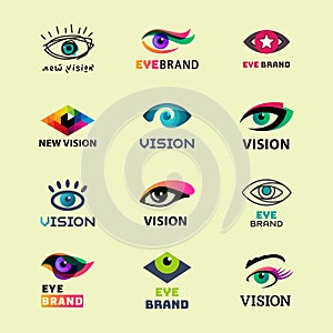 Eye blinker business vision daylight glimmer template logotype idea keeker light peeper company badge vector