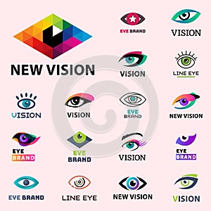 Eye blinker business vision daylight glimmer template logotype idea keeker light peeper company badge vector