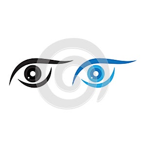 Eye care vector logo design, icon template