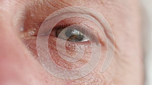 eye care vision correction macro senior man face