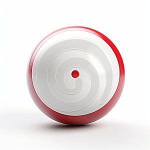 Eye-catching 3d Red And White Bowling Ball On White Background