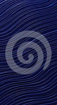Abstract Dark Blue Wavy Lines Background, Modern Wave Pattern