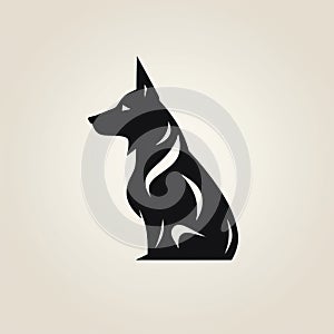 Eye-catching German Shepherd Dog Silhouette Icon Design