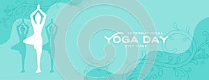 eye catching international yoga day poster with exercise posture