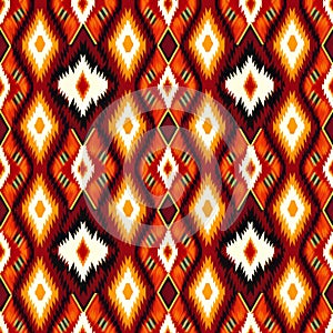 Eye-catching Navajo Pattern With Brown And Orange Colors