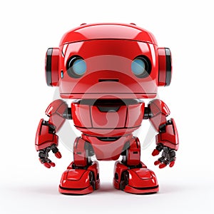 Eye-catching Red Robot: A Composed Ironical Masterpiece photo