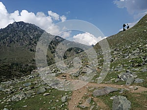 Eye catching view of the beautiful hills in Betaab Valley in Pahalgam, Kashmir photo