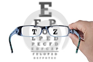 Eye Chart Glasses Spectacles Test Vision