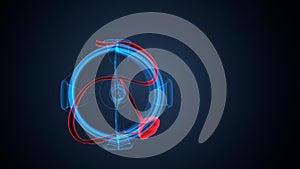 Eye choroid anatomy. 3d illustrations
