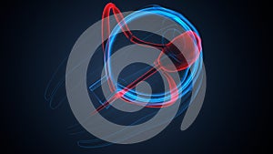 Eye choroid anatomy. 3d illustrations