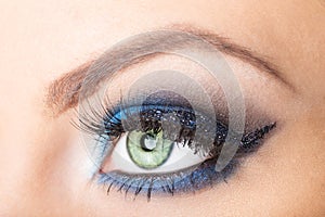 Eye close up makeup