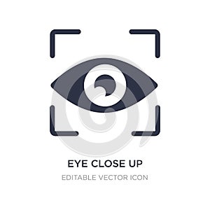 eye close up visibility button icon on white background. Simple element illustration from UI concept