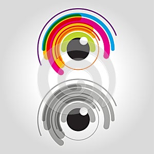eye logo, icon and symbol vector illustration