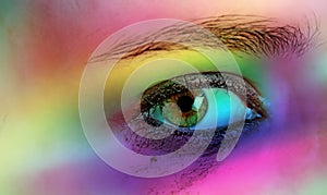 eye and colors - macro