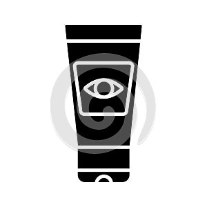 Eye cream black glyph icon