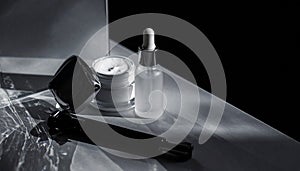 Eye Cream Jar with Cooling Applicator. Cosmetics concept. Generated Image