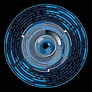 Eye Cyber Circuit Future Technology Background