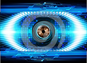 Eye cyber circuit future technology concept background