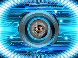 Eye cyber circuit future technology concept background