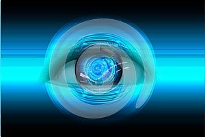 Eye cyber circuit future technology concept background